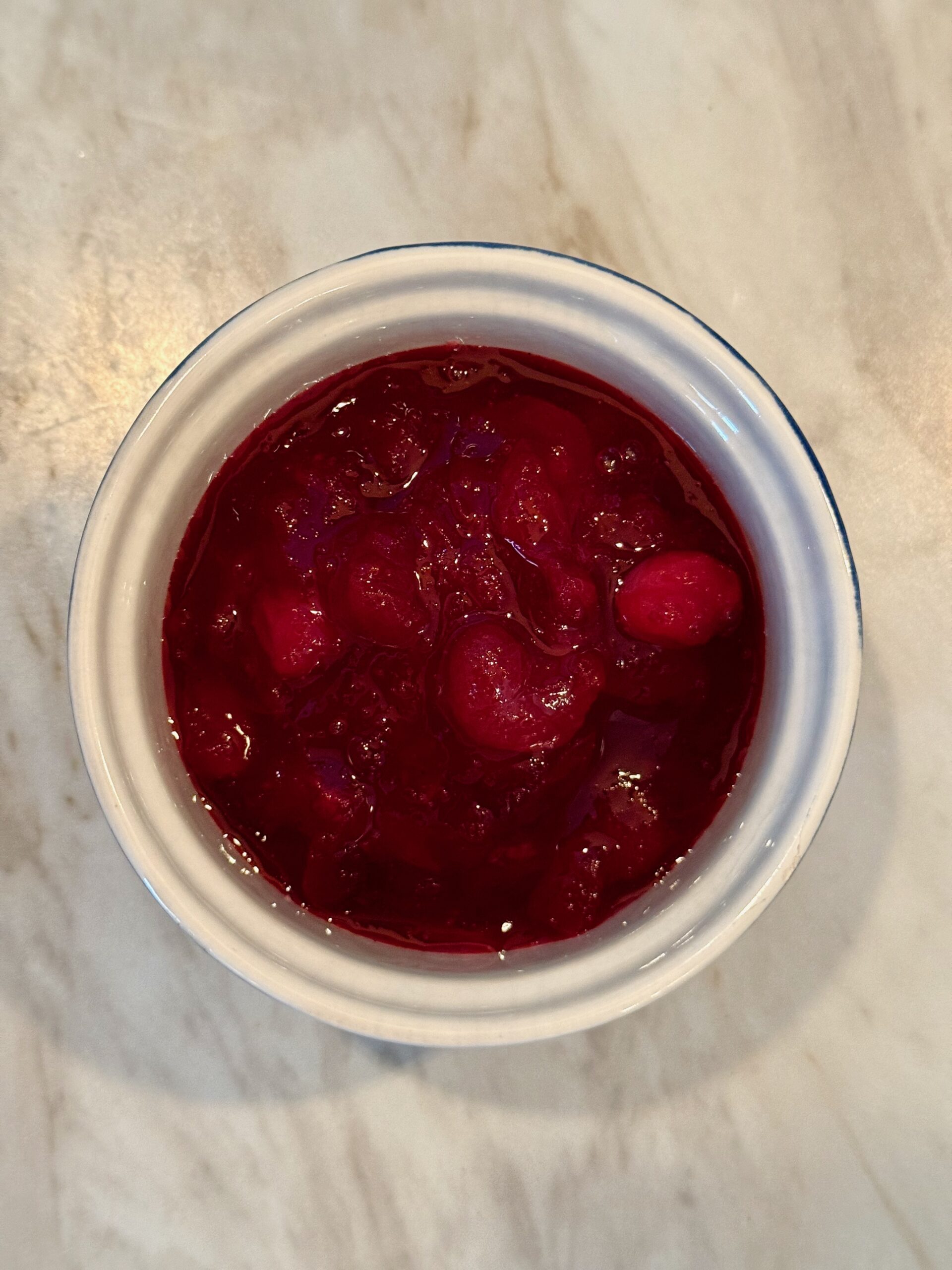 Cranberry Orange Reish in a dish