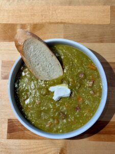 Split Pea Soup in Bowl
