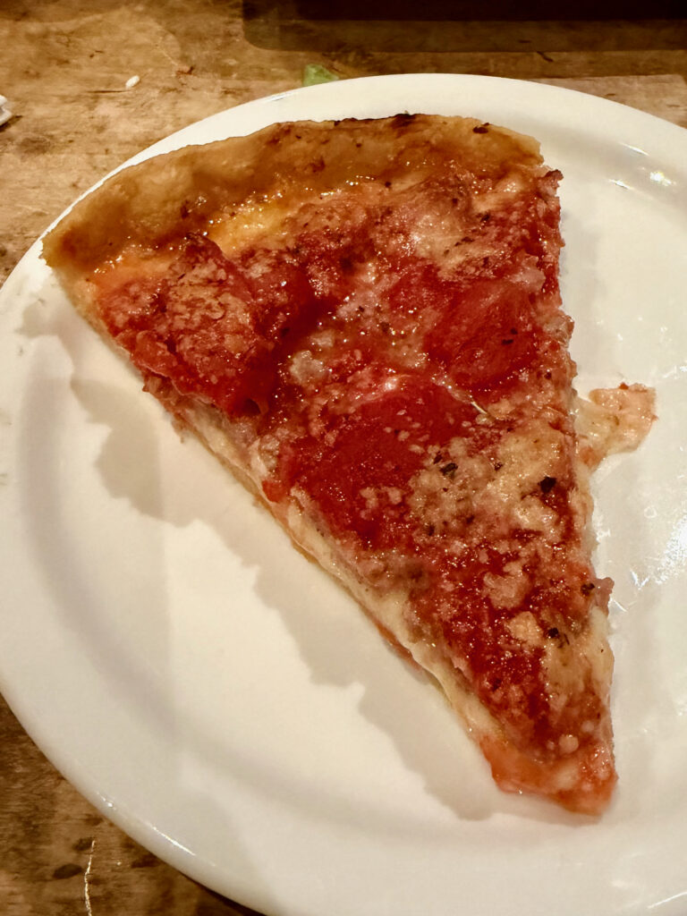 Slice of Chicago Deep Dish Pizza